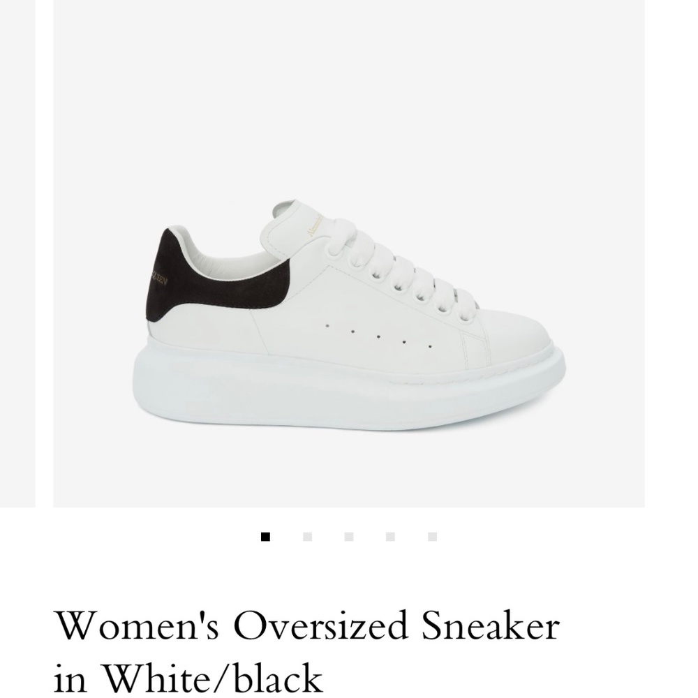 ALEXANDER MCQUEEN Women's Oversized Sneaker in White/black